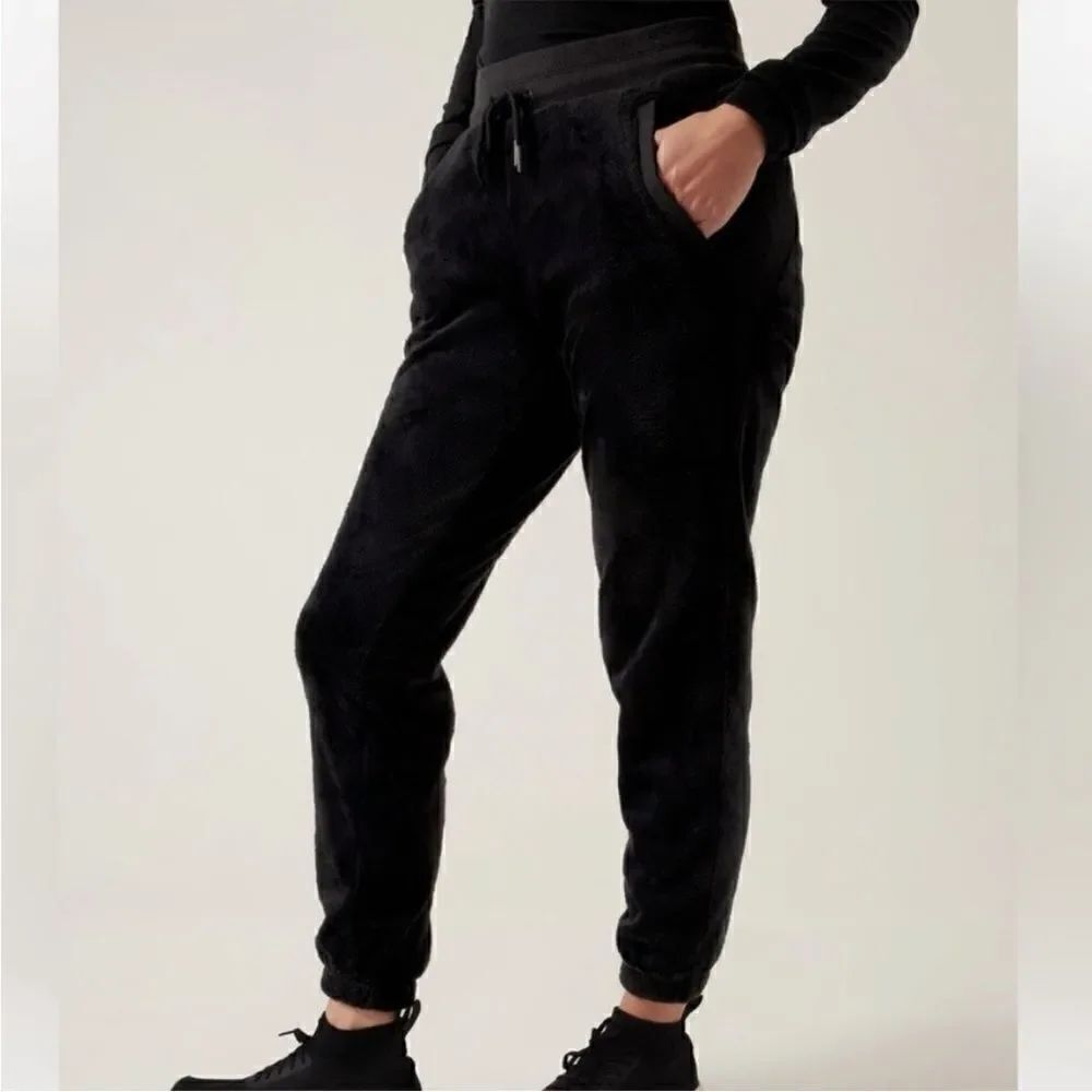 Athleta Cozy Karma Fuzzy Joggers